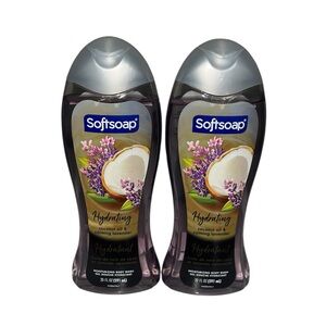 2 Pack Softsoap Hydrating Coconut Oil & Calming Lavender Body Wash, 20oz